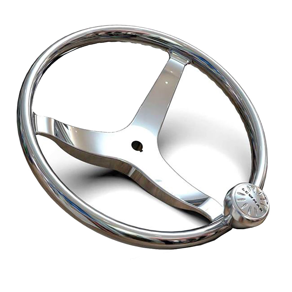 Lewmar 3 Spoke 13.5" Steering Wheel w/Power-Grip Knob - Deckhand Marine Supply