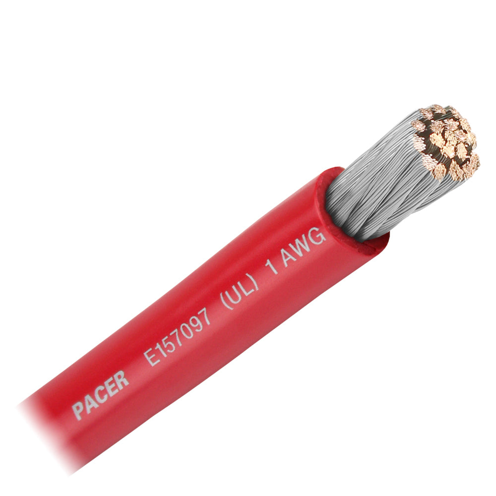 Pacer Red 1 AWG Battery Cable - Sold By The Foot - Deckhand Marine Supply