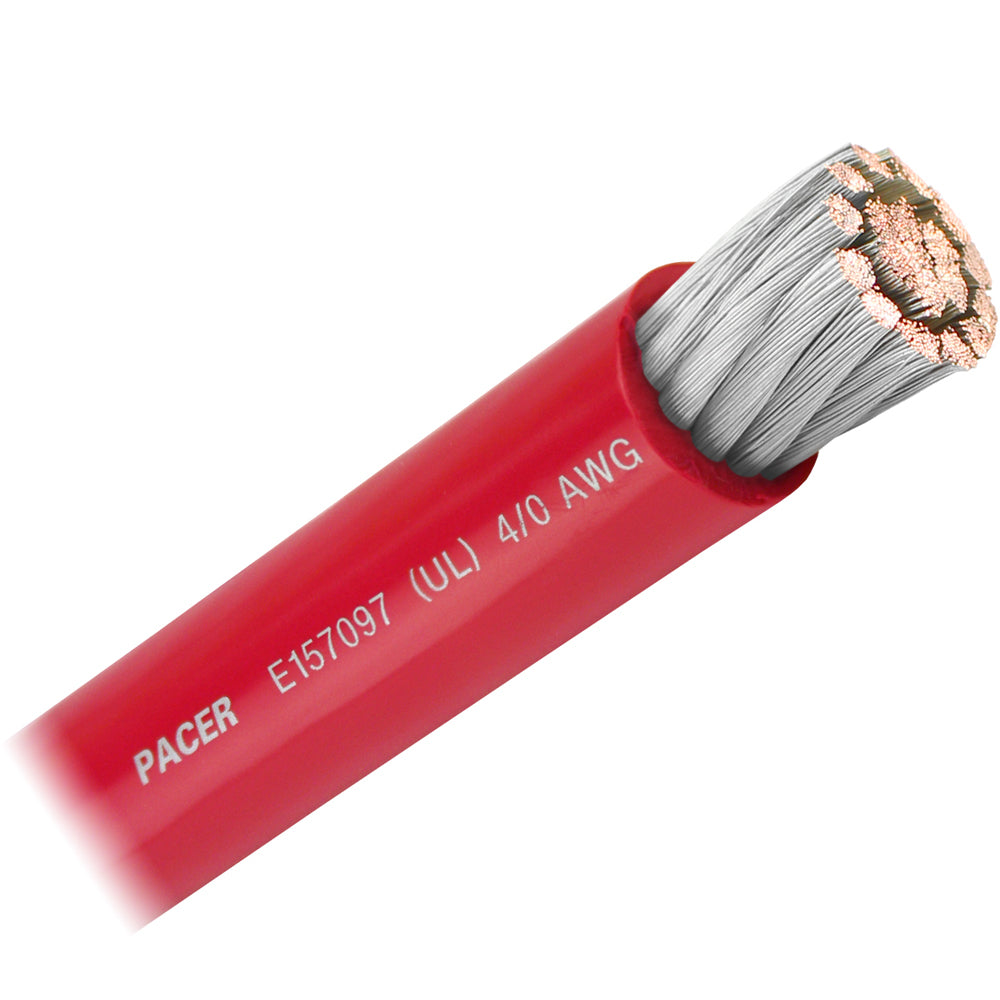 Pacer Red 4/0 AWG Battery Cable - Sold By The Foot - Deckhand Marine Supply