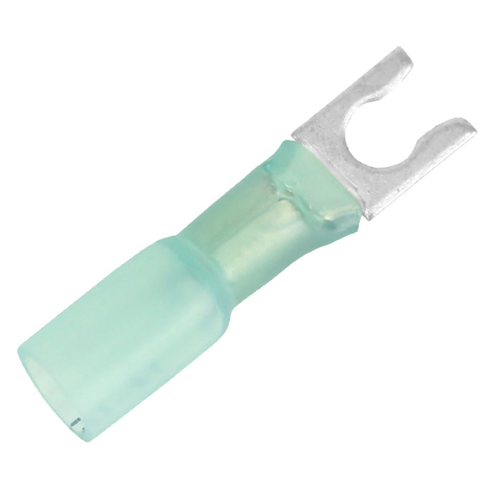 Pacer 16-14 AWG Heat Shrink Spade Terminal - #8 Stud Size - 100 Pack - Deckhand Marine Supply