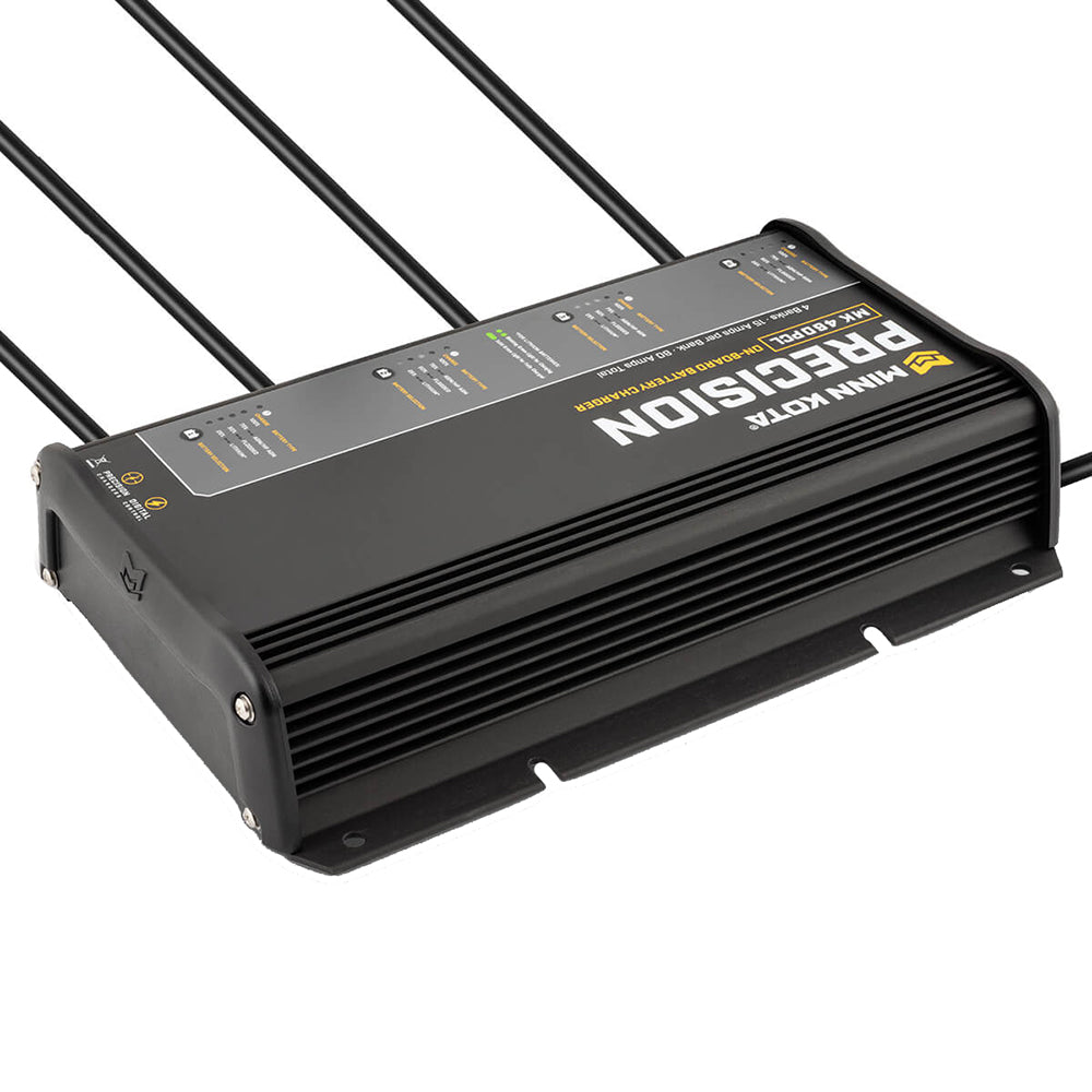 Minn Kota On-Board Precision Charger MK-460 PCL 4 Bank x 15 AMP LI Optimized Charger - Deckhand Marine Supply