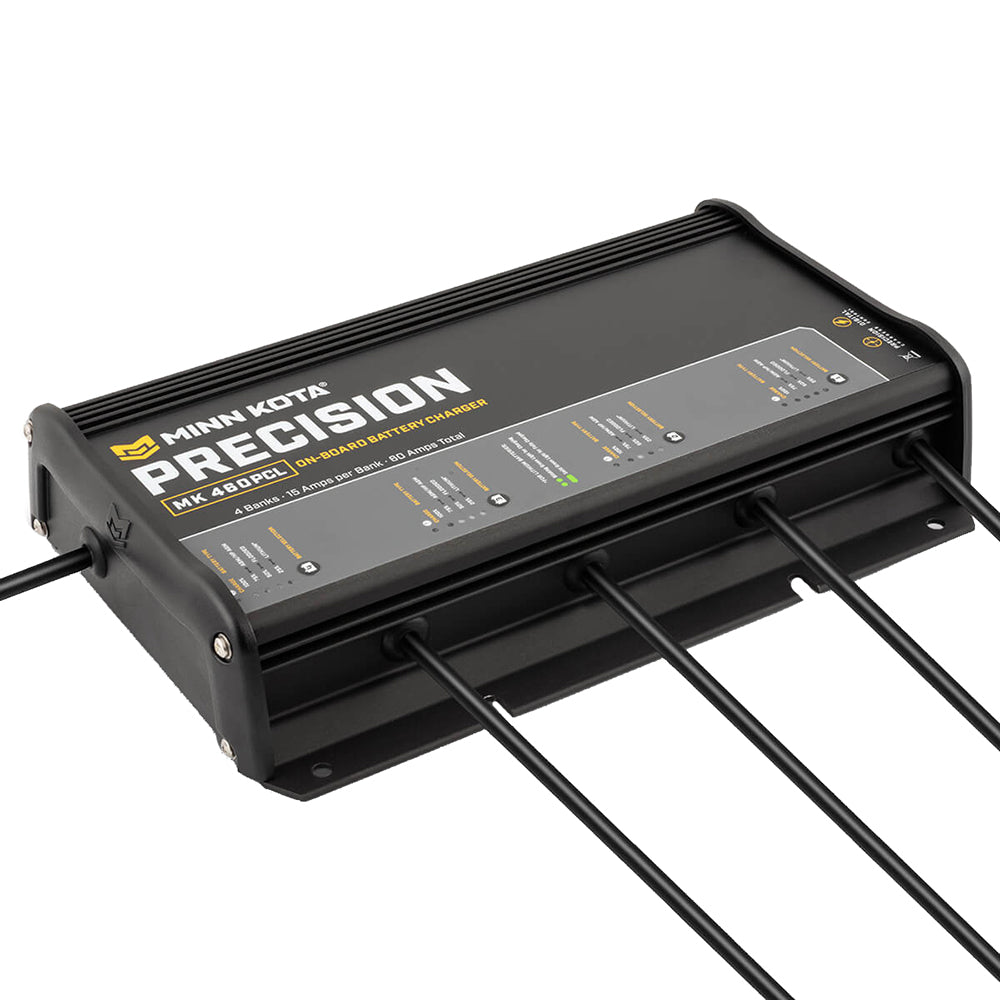 Minn Kota On-Board Precision Charger MK-460 PCL 4 Bank x 15 AMP LI Optimized Charger - Deckhand Marine Supply