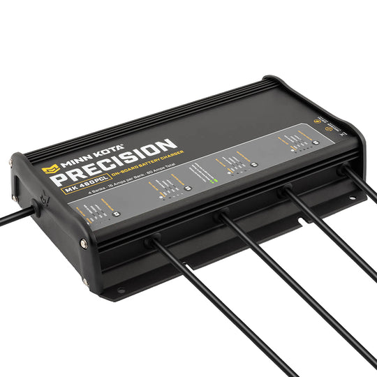 Minn Kota On-Board Precision Charger MK-460 PCL 4 Bank x 15 AMP LI Optimized Charger - Deckhand Marine Supply