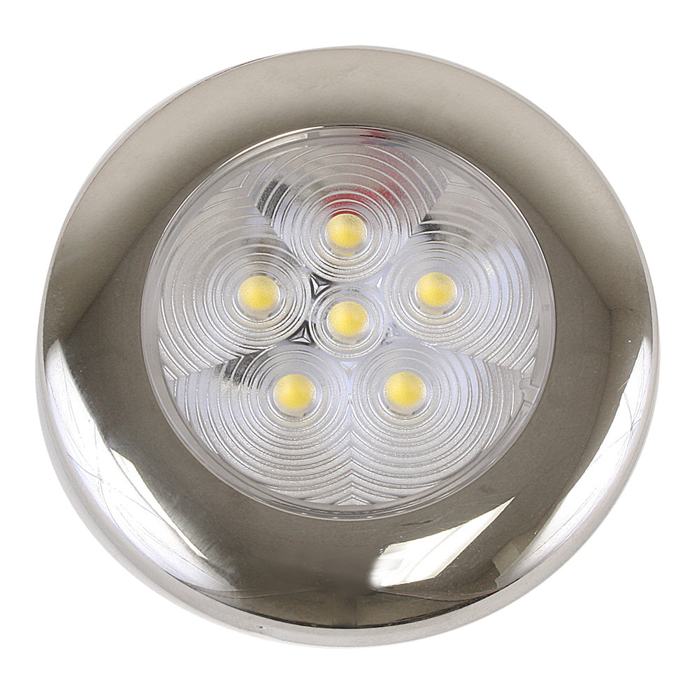 Scandvik B3 Downlight Surface Mount - Cool White - SS Trim - IP67 - 12/24V - Deckhand Marine Supply