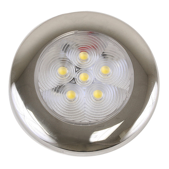 Scandvik B3 Downlight Surface Mount - Cool White - SS Trim - IP67 - 12/24V - Deckhand Marine Supply