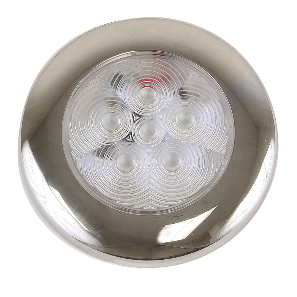 Scandvik B3 Downlight Surface Mount - Blue - SS Trim - IP67 - 12/24V - Deckhand Marine Supply