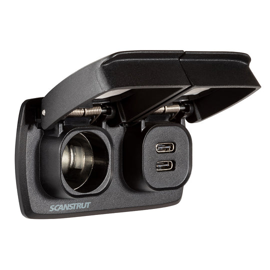 Scanstrut Flip Pro Multi - Dual USB-C  12V Power Socket - Deckhand Marine Supply