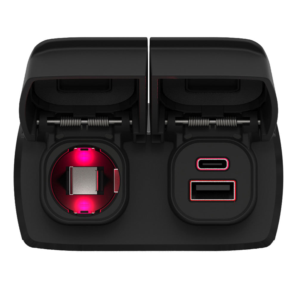 Scanstrut Flip Pro Duo - USB-A  USB-C w/12V Power Socket - Deckhand Marine Supply