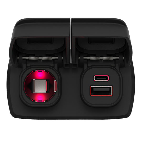 Scanstrut Flip Pro Duo - USB-A  USB-C w/12V Power Socket - Deckhand Marine Supply