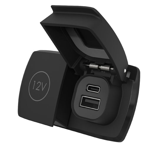 Scanstrut Flip Pro Duo - USB-A  USB-C w/12V Power Socket - Deckhand Marine Supply