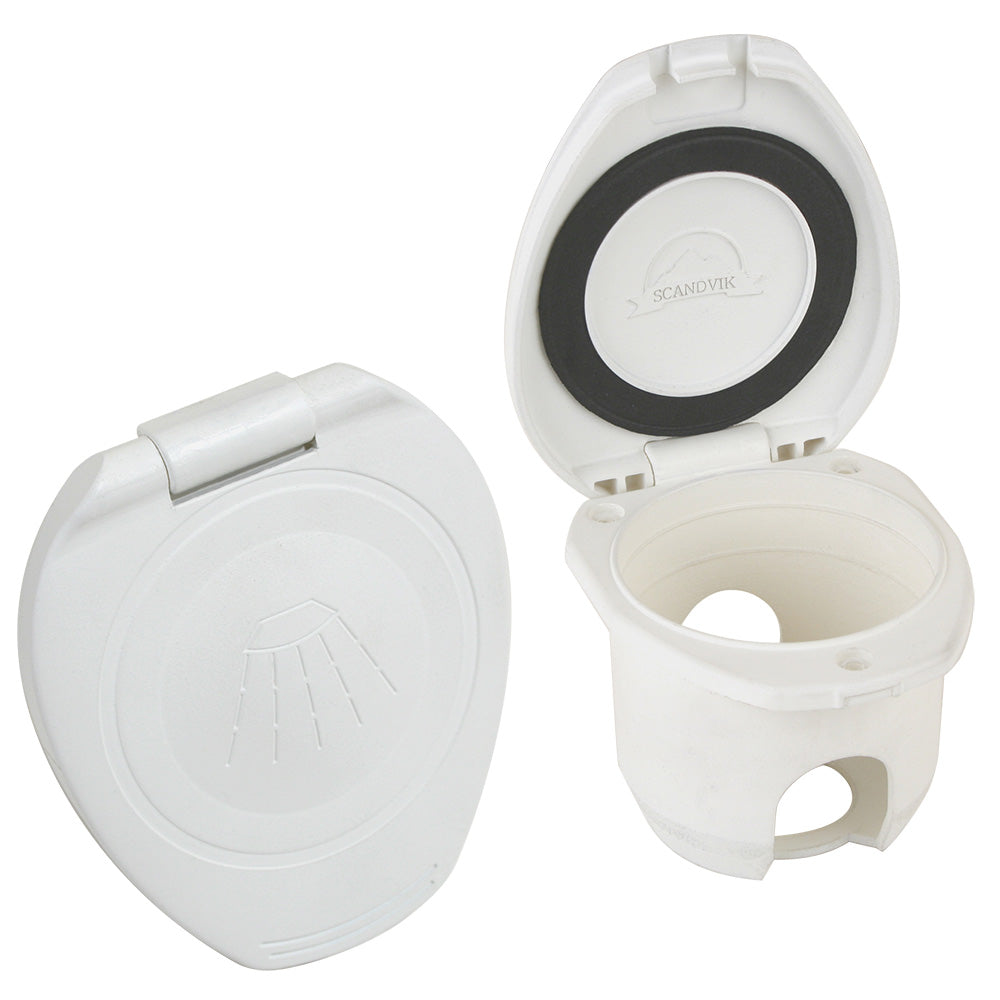 Scandvik Replacement White Cup  Cap f/Recessed Shower - Deckhand Marine Supply