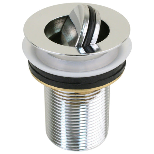 Scandvik Sink Drain w/Flip Stopper - Chrome Plated Brass - Deckhand Marine Supply