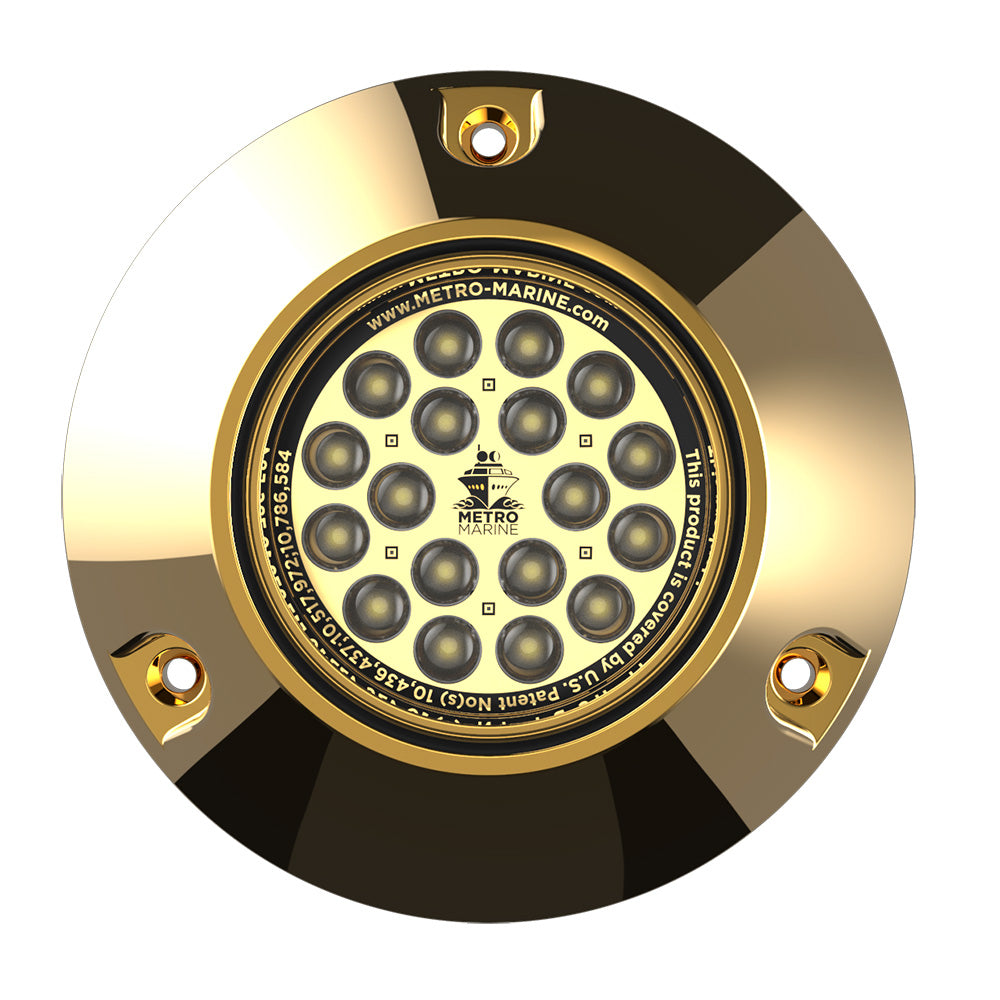 Metro Marine High-Output Submersible Underwater Light w/Intelligent Monochromatic LEDs - White, 90 Beam - Deckhand Marine Supply