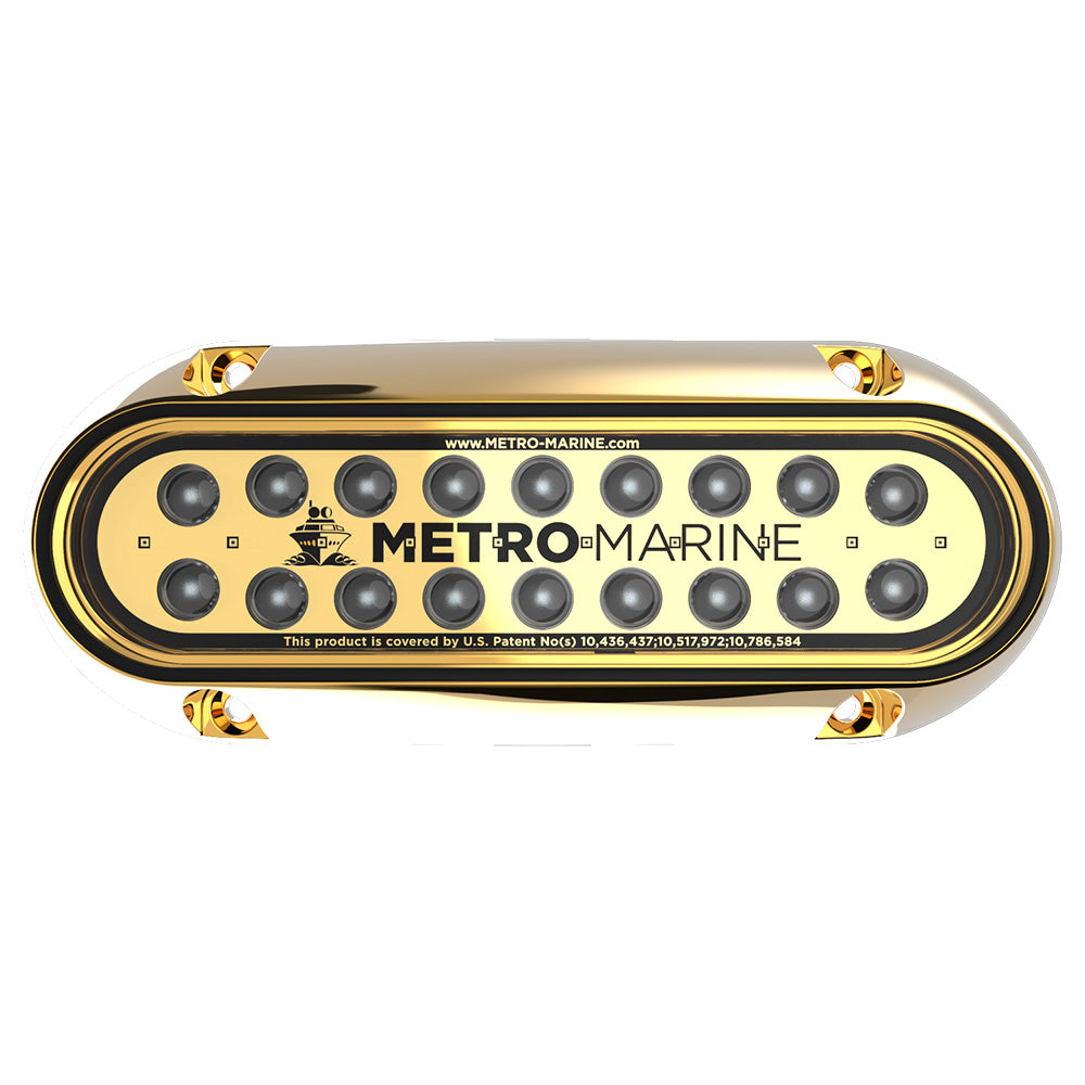 Metro Marine High-Output Elongated Underwater Light w/Intelligent Monochromatic LEDs - Aqua, 90 Beam - Deckhand Marine Supply