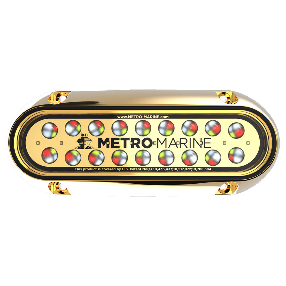 Metro Marine High-Output Elongated Underwater Light w/Intelligent Full Spectrum LEDs - RGBW, 45 Beam - Deckhand Marine Supply