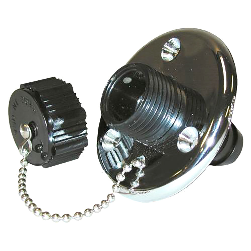 T-H Marine Washdown Valve w/Chrome Base - Deckhand Marine Supply