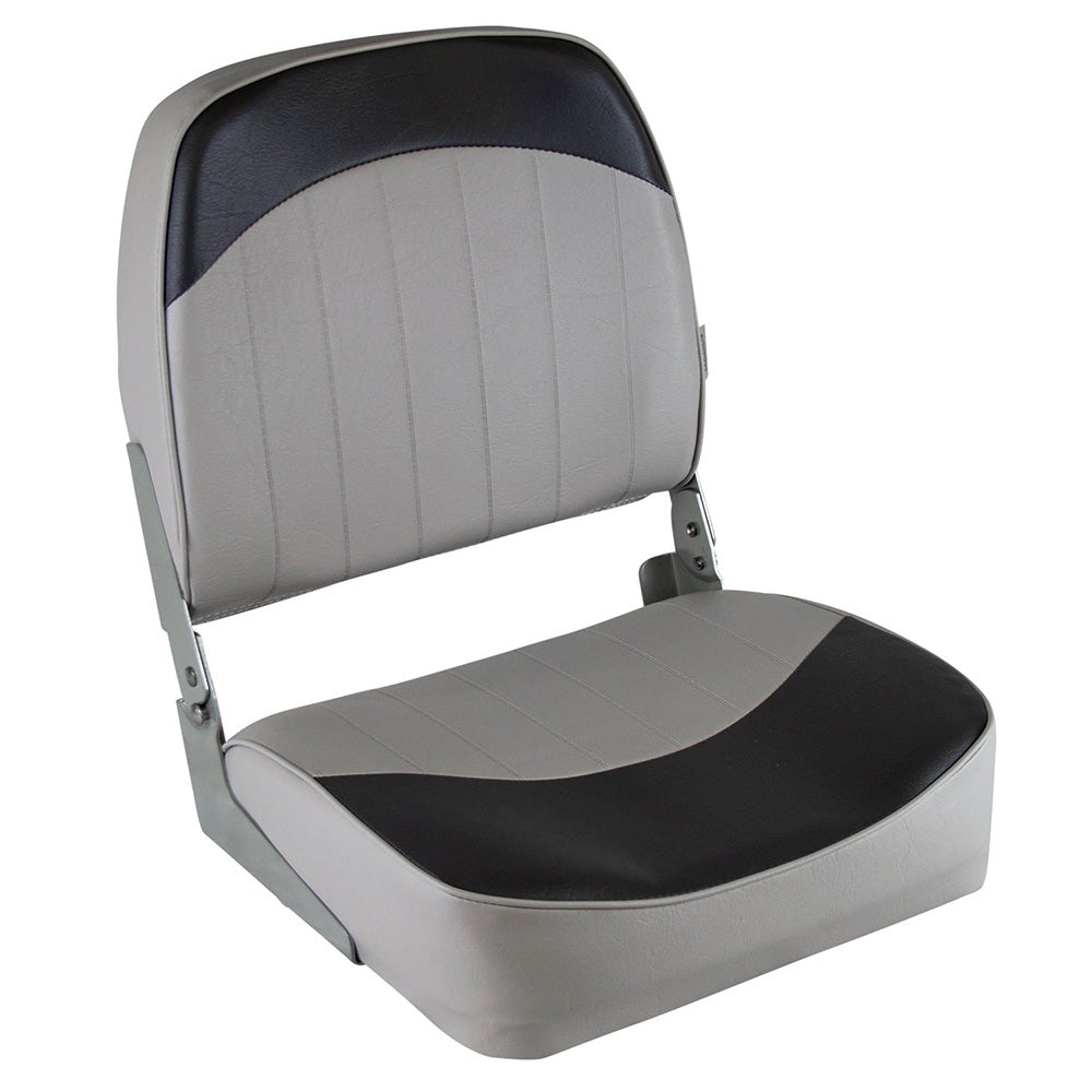 Wise Standard Low-Back Fishing Seat - Grey/Charcoal - Deckhand Marine Supply