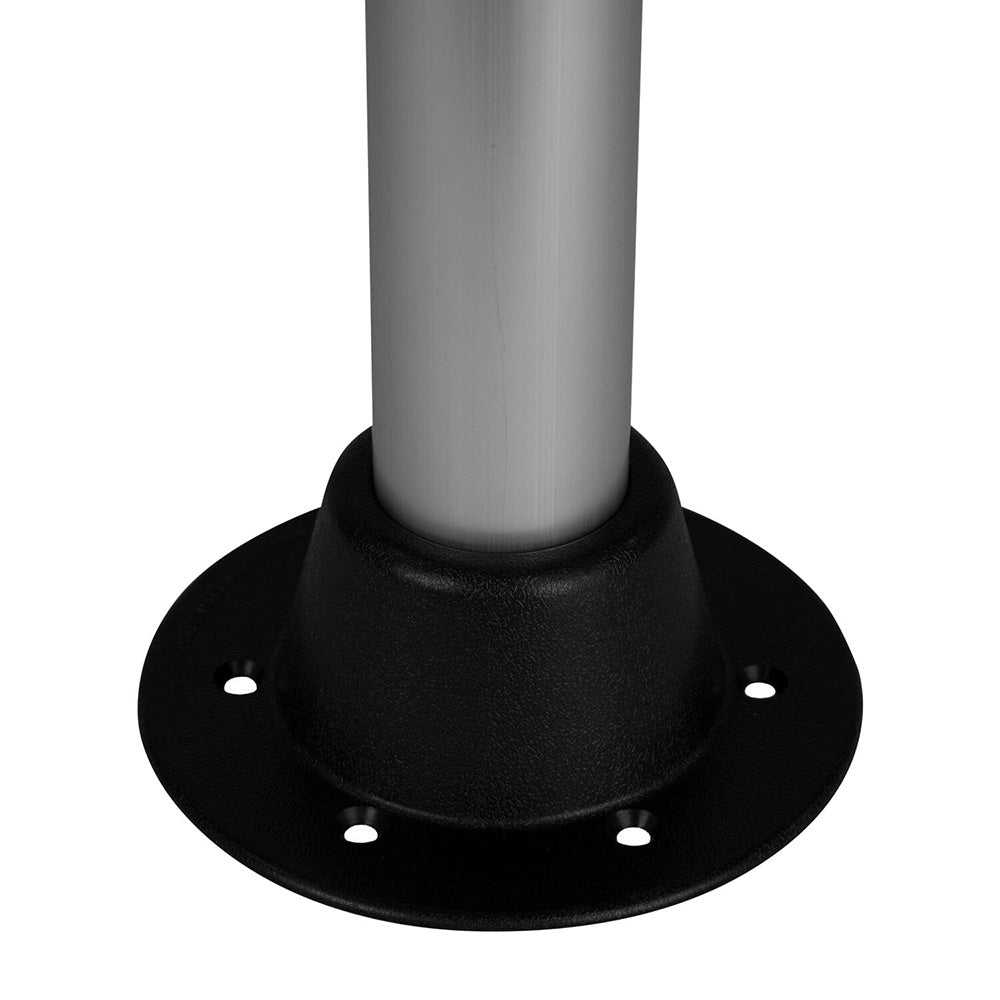 Wise White Rectangular Table - 4 Drink Holders w/Pedestal - Deckhand Marine Supply