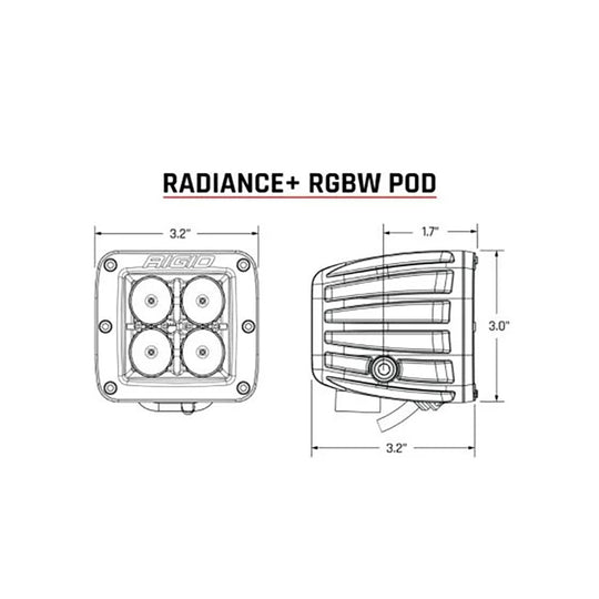 RIGID Industries Radiance + Pod - RGBW - Pair - Deckhand Marine Supply