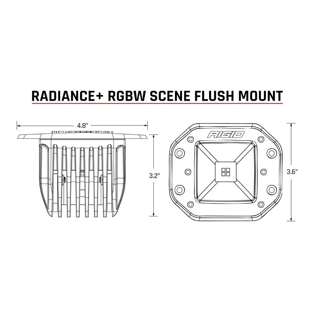 RIGID Industries Radiance Scene - RGBW - Flush Mount - Pair - Deckhand Marine Supply