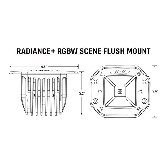 RIGID Industries Radiance Scene - RGBW - Flush Mount - Pair - Deckhand Marine Supply