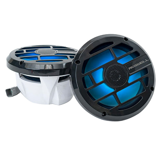 Roswell R Series 7.7 Marine Speakers - Anthracite Grille - 80W RMS  160W Peak Power - Deckhand Marine Supply