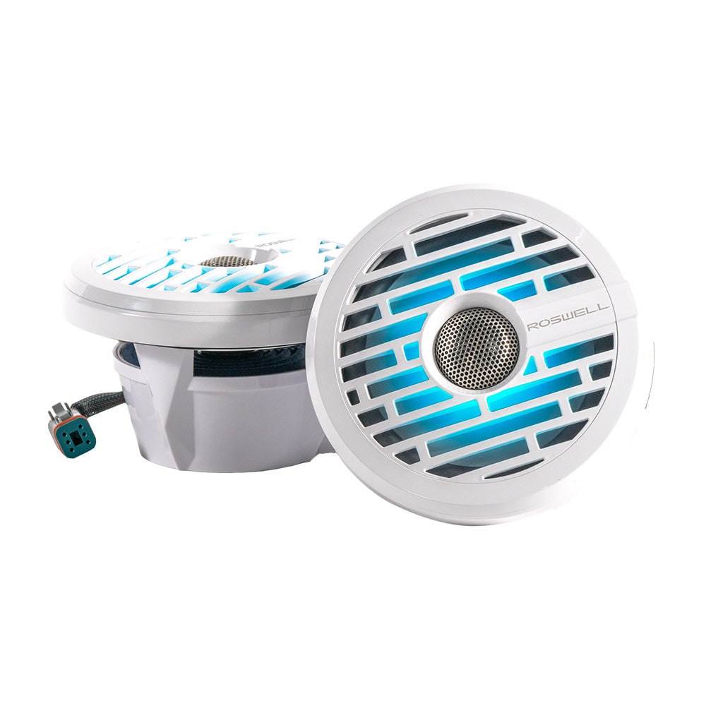 Roswell R1 6.5 Marine Speakers - White - 80W RMS  160W Peak Power - Deckhand Marine Supply