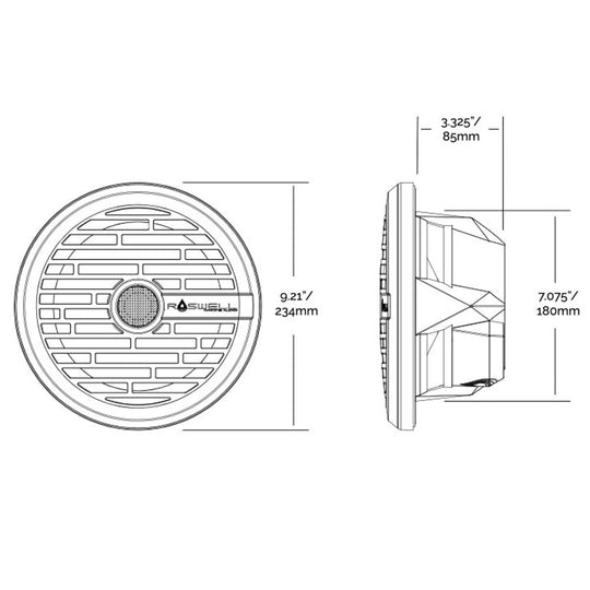 Roswell R1 8 Marine Speakers - White - 100W RMS  200W Peak Power - Deckhand Marine Supply