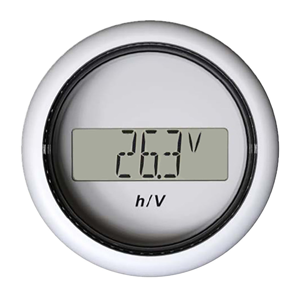 Veratron 52MM (2-1/16") ViewLine Hour Counter-Voltmeter - White - Deckhand Marine Supply
