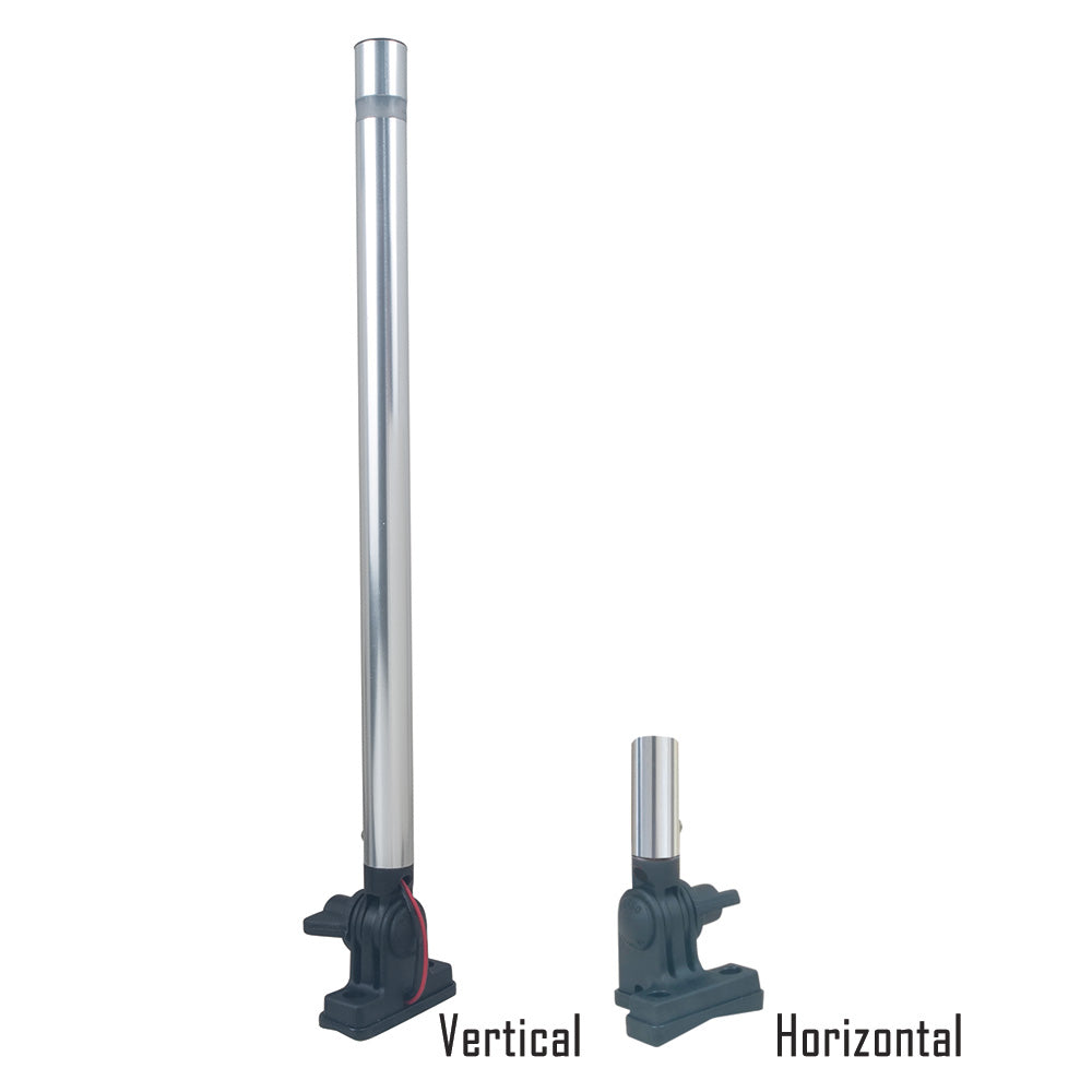 Perko 24" Folding Mount Pole Light - White All Round Light - Deckhand Marine Supply
