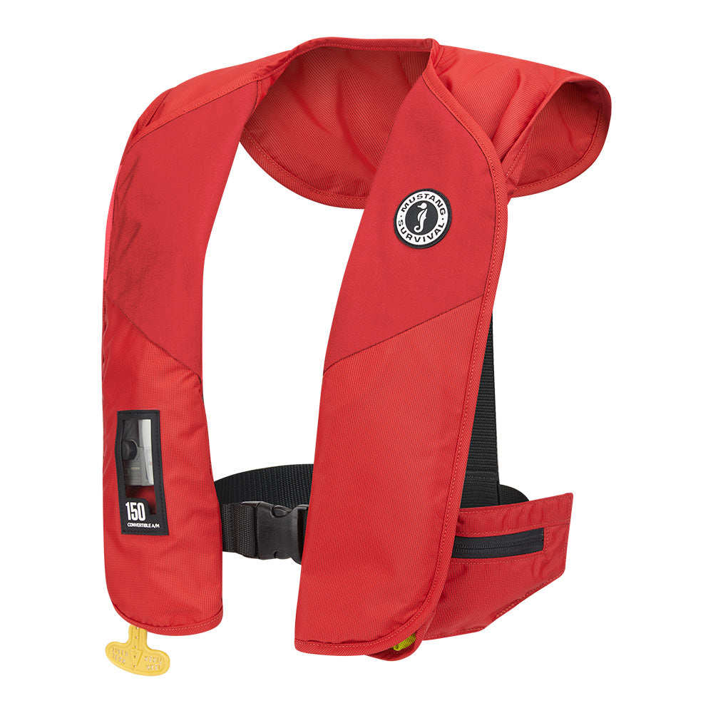 Mustang MIT 150 Convertible Inflatable PFD - Red - Deckhand Marine Supply