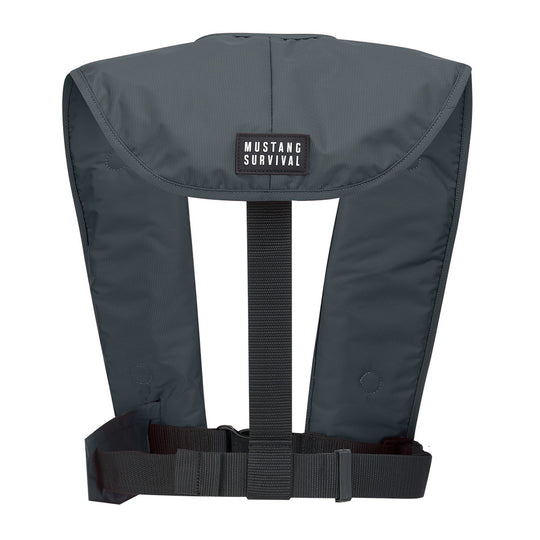 Mustang MIT 100 Convertible Inflatable PFD - Admiral Grey - Deckhand Marine Supply