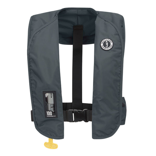 Mustang MIT 100 Convertible Inflatable PFD - Admiral Grey - Deckhand Marine Supply