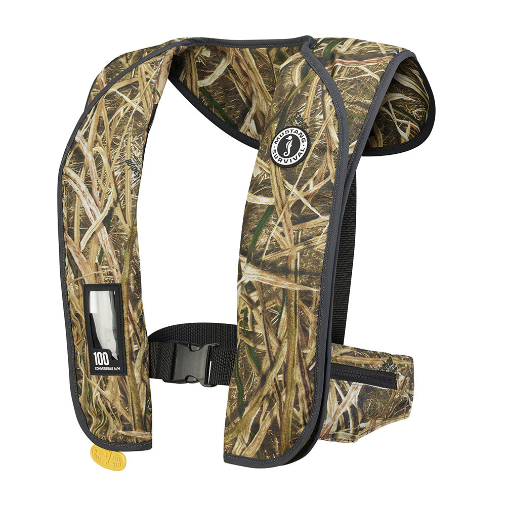 Mustang MIT 100 Convertible Inflatable PFD - Camo - Deckhand Marine Supply
