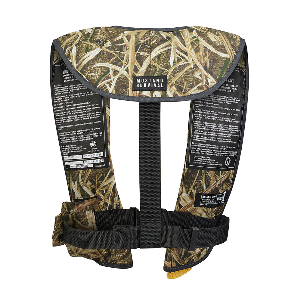 Mustang MIT 100 Convertible Inflatable PFD - Camo - Deckhand Marine Supply