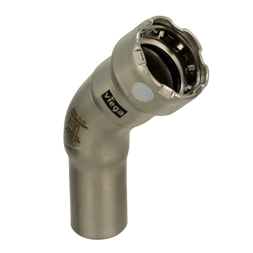 Viega MegaPress 316 FKM 1-1/4" 45 Degree Street Elbow - Deckhand Marine Supply