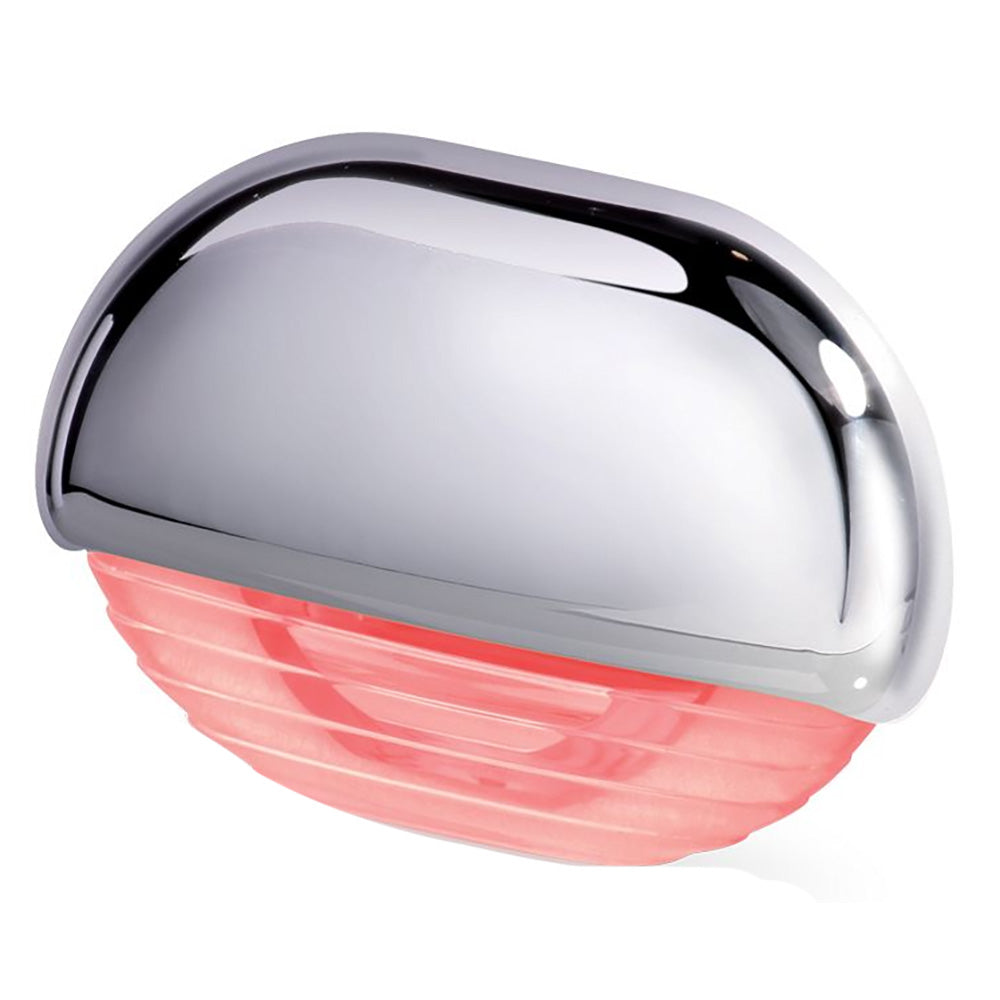 Hella Marine Easy Fit Step Lamp - Red w/Chrome Cap - Deckhand Marine Supply