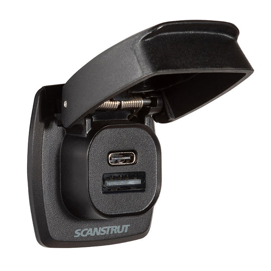 Scanstrut Flip Pro Plus Fast Charge USB-A  USB-C Socket - Deckhand Marine Supply