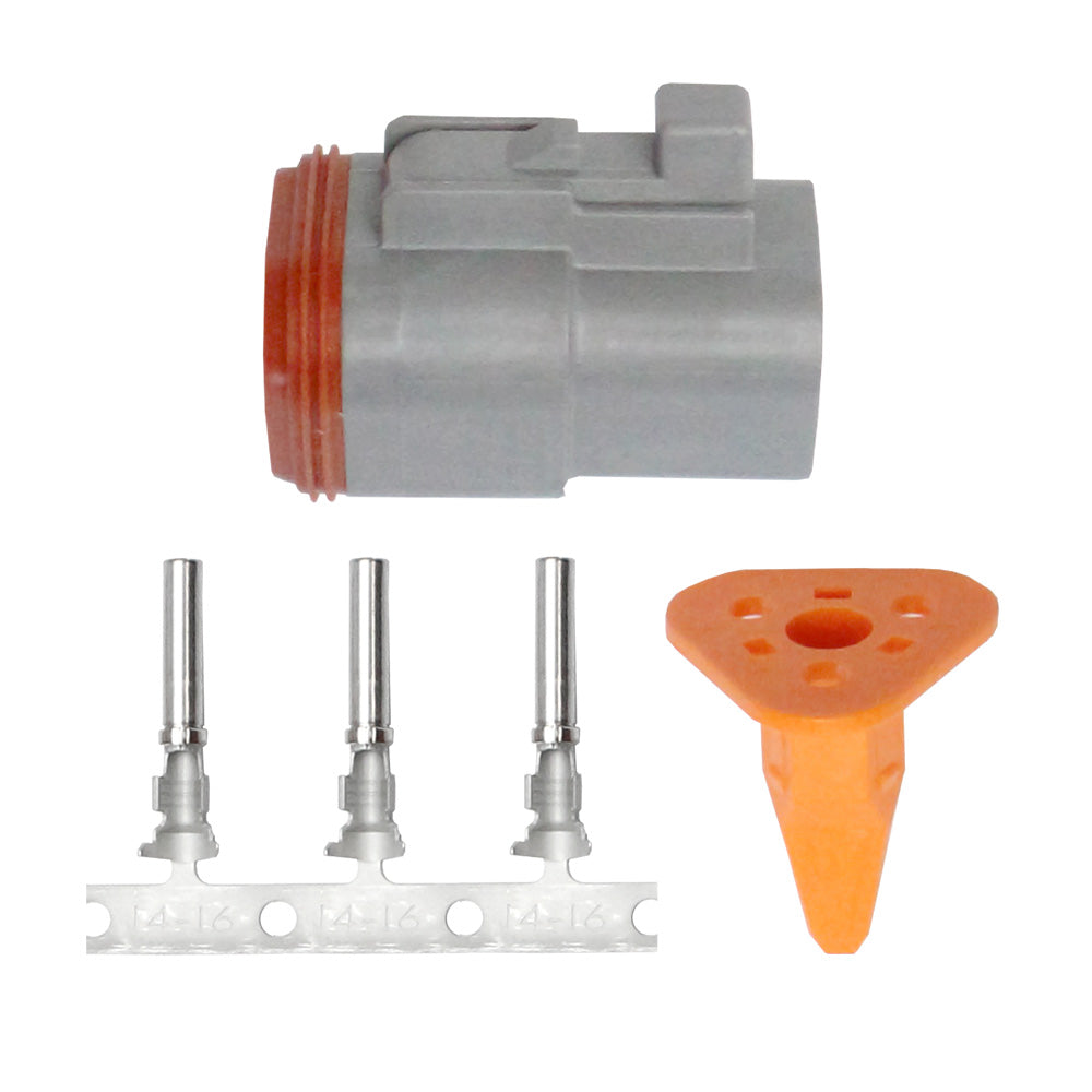 Pacer DT Deutsch Plug Repair Kit - 14-18 AWG (3 Position) - Deckhand Marine Supply