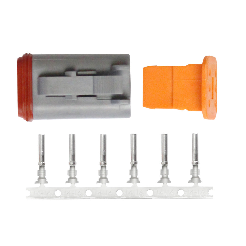 Pacer DT Deutsch Plug Repair Kit - 14-18 AWG (6 Position) - Deckhand Marine Supply