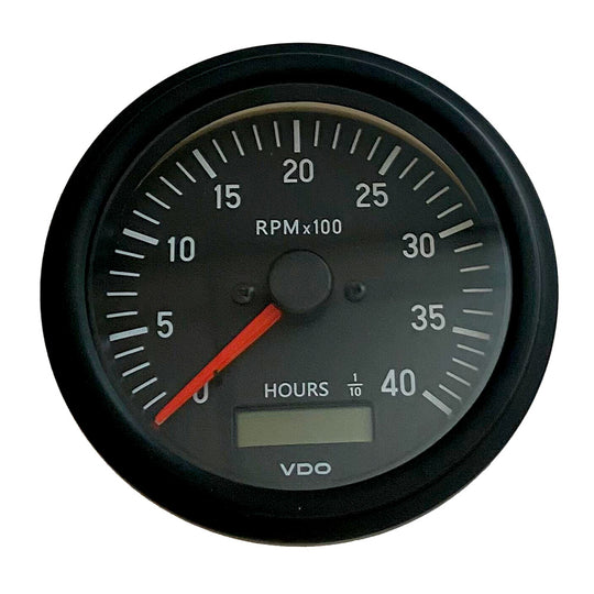 VDO Cockpit International Gen II 4K RPM Tachometer w/Hourmeter - Deckhand Marine Supply