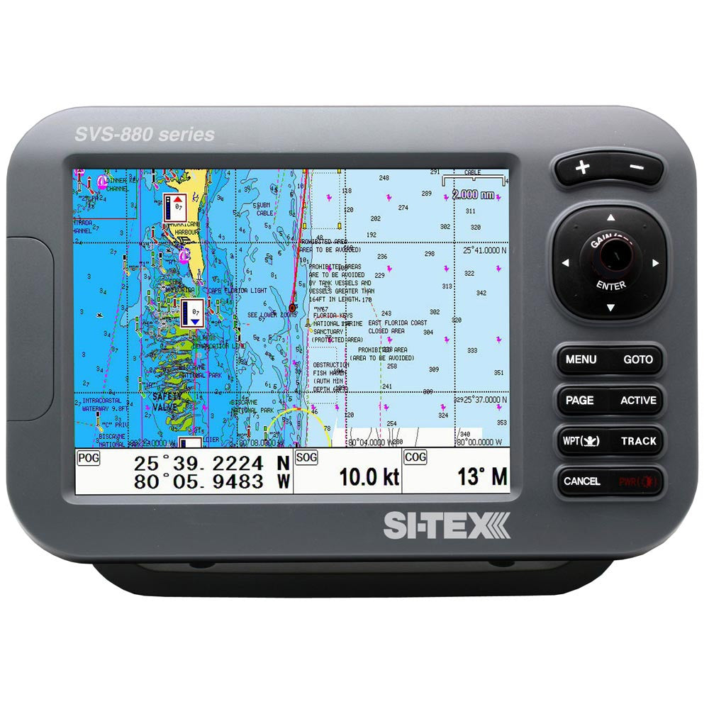 SI-TEX GPS Chart-Dual Frequency 600W Sonar System - 8 Color LCD w/Internal GPS Antenna  C-MAP 4D Card - Deckhand Marine Supply