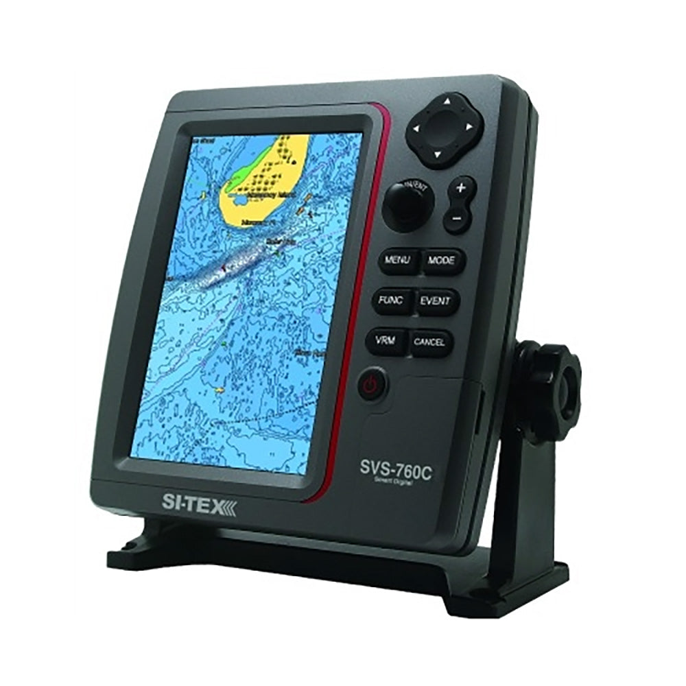 SI-TEX Standalone 7 GPS Chart Plotter System w/Color LCD, External GPS Antenna  C-MAP 4D Card - Deckhand Marine Supply