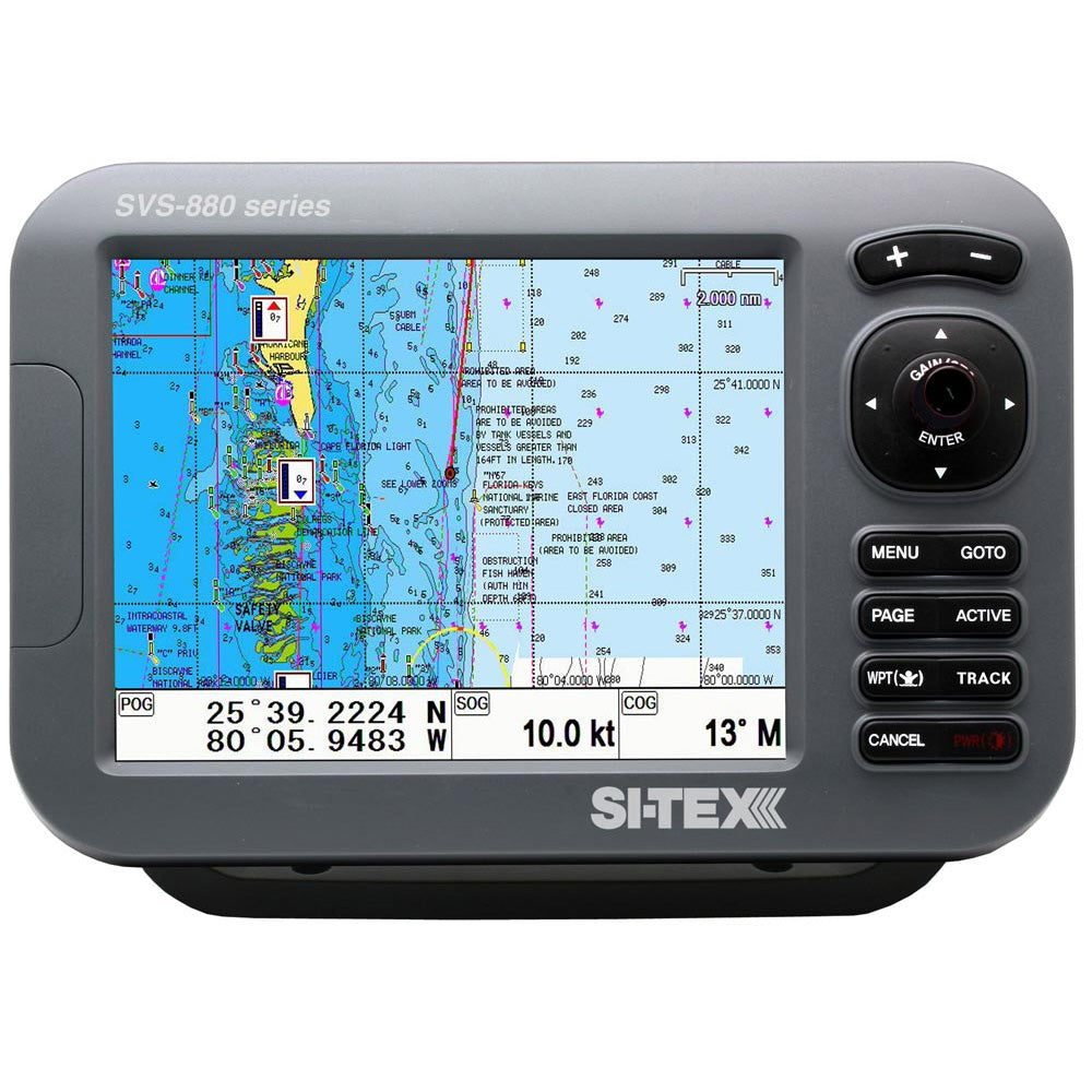 SI-TEX GPS Chart-Dual Frequency 600W Sonar System - 8 Color LCD w/Internal  External GPS Antenna  C-MAP 4D Card - Deckhand Marine Supply