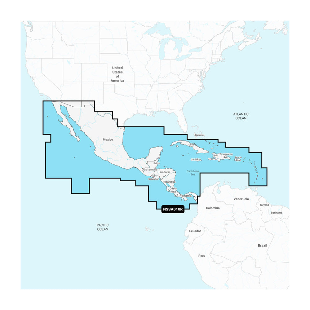 Garmin Navionics+ NSSA010R Central America  Caribbean - Deckhand Marine Supply