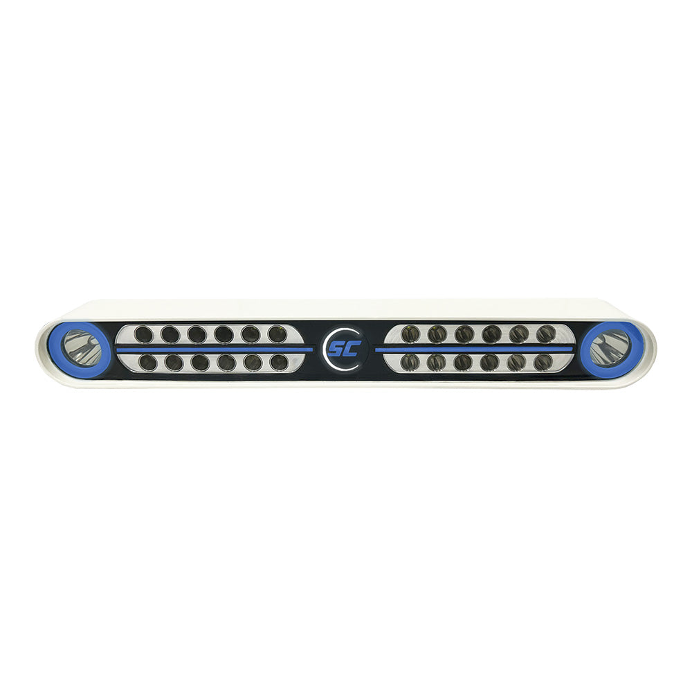 Shadow-Caster Eagle Ray LED Light Bar - White Housing  Dual Optics - Deckhand Marine Supply