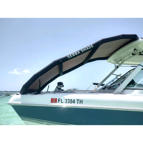 Sebba Shade 8 x 12 ft. Grey Sun Shade f/Boats 26'+ - Deckhand Marine Supply