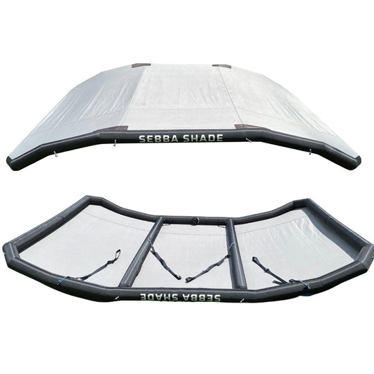 Sebba Shade 8 x 12 ft. Grey Sun Shade f/Boats 26'+ - Deckhand Marine Supply