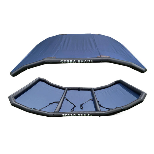 Sebba Shade 8 x 12 ft. Blue Sun Shade f/Boats 26'+ - Deckhand Marine Supply
