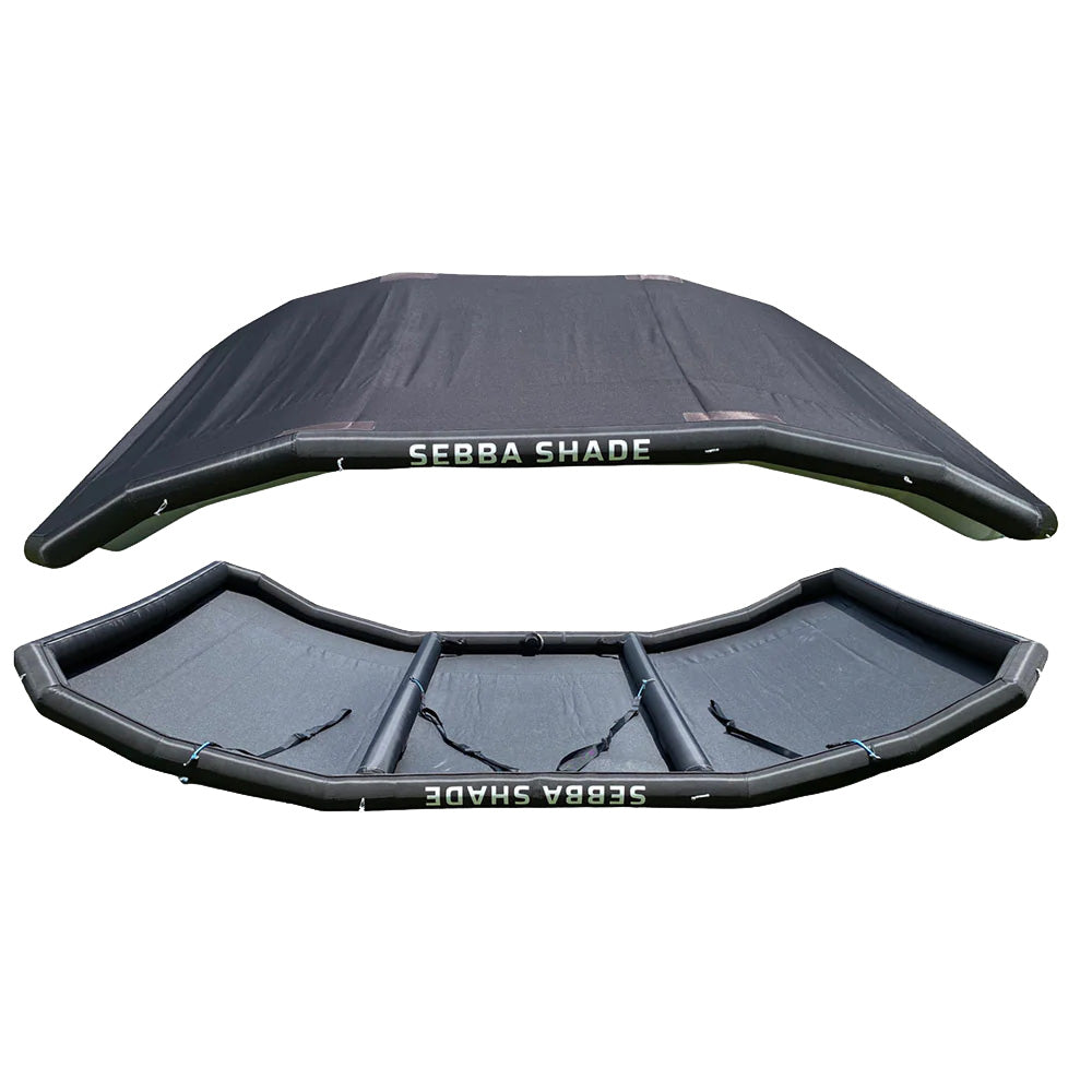 Sebba Shade 8 x 12 ft. Black Sun Shade f/Boats 26'+ - Deckhand Marine Supply
